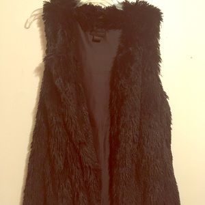 Steve Madden black fluffy vest!